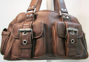 Vintage Michael Michael Kors Brown Pebble Leather Handbag MA