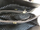 Lulu by Lulu Guiness Black Pebble Vinyl Bow Handbag