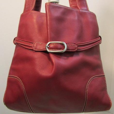 Kenneth Cole New York Red Leather Shoulder Bag