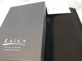 Raika Black Leather Envelope Wallet Clutch