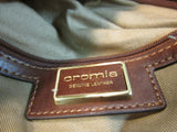 Cromia Made in Italy Brown Leather Shoulder Bag
