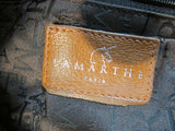Lamarthe Paris Brown Pebble Leather Shoulder Bag