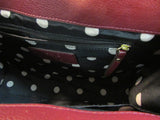 Ann Klein Burgundy Pebble Leather Shoulder Bag