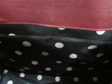 Ann Klein Burgundy Pebble Leather Shoulder Bag