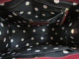 Ann Klein Burgundy Pebble Leather Shoulder Bag