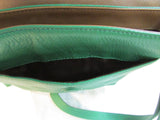 DKNY Green Pebble Leather Crossbody