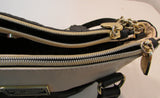Betsey Johnson Black/Cream Quilted Heart Vinyl Satchel Purse