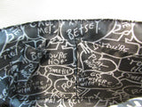 Betsey Johnson Black/Cream Quilted Heart Vinyl Satchel Purse