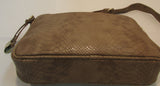 Chico's Taupe Snakeskin Print Vinyl Shoulder Purse