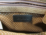 Chico's Taupe Snakeskin Print Vinyl Shoulder Purse
