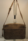 Chico's Taupe Snakeskin Print Vinyl Shoulder Purse