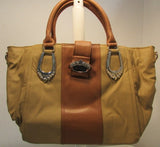 Alfred Durante Tan and Brown Faux Leather Satchel