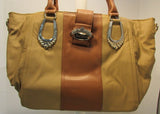Alfred Durante Tan and Brown Faux Leather Satchel