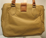 Alfred Durante Tan and Brown Faux Leather Satchel