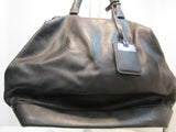 Zara Woman Black Leather Luggage Tote