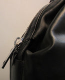 Zara Woman Black Leather Luggage Tote