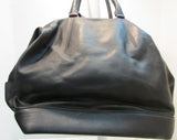 Zara Woman Black Leather Luggage Tote