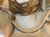 Paolo Masi Brown Leather and Linen Shoulder Bag - NWT