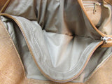 Paolo Masi Brown Leather and Linen Shoulder Bag - NWT