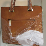 Isabelle Brown Pebble Vegan Leather Satchel - NWT