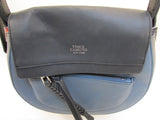 Vince Camuto Pebble Leather Two Blue Tones with Gray Crossbody Purse
