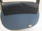Vince Camuto Pebble Leather Two Blue Tones with Gray Crossbody Purse