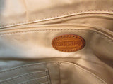 Fossil Beige and Cream Shopper Faux Leather Tote