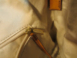 Fossil Beige and Cream Shopper Faux Leather Tote