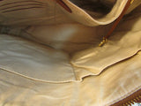 Fossil Beige and Cream Shopper Faux Leather Tote