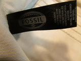 Fossil Beige and Cream Shopper Faux Leather Tote
