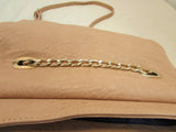 deux lux Blush Leather Turn Lock Crossbody