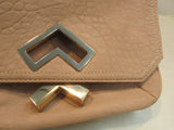 deux lux Blush Leather Turn Lock Crossbody