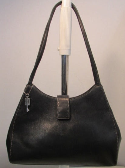 Fossil Black Leather Shoulder Bag