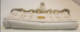 Ripani Made in Italy Cream Studded Flap Leather Shoulder Bag