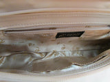 Ripani Made in Italy Cream Studded Flap Leather Shoulder Bag