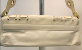 Ripani Made in Italy Cream Studded Flap Leather Shoulder Bag