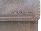 Fossil Brown Leather Organizer Crossbody