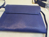 Vera Pelle Made in Italy Royal Blue Genuine Leather Crossbody & Belt