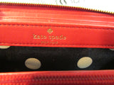 Kate Spade Red Leather Jackson Large Continental Wallet