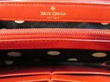 Kate Spade Red Leather Jackson Large Continental Wallet