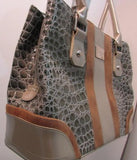 Beijo Olive Green Reptile Bag with Wallet and Dust Bags
