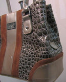 Beijo Olive Green Reptile Bag with Wallet and Dust Bags