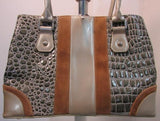 Beijo Olive Green Reptile Bag with Wallet and Dust Bags