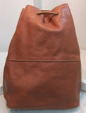 Fossil Brown Drawstring Leather Backpack