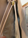 Michael Kors Pinky Beige Pebble Leather 3/4 Zipper Wallet