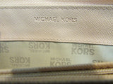 Michael Kors Pinky Beige Pebble Leather 3/4 Zipper Wallet