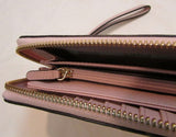 Michael Kors Pinky Beige Pebble Leather 3/4 Zipper Wallet