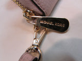 Michael Kors Pinky Beige Pebble Leather 3/4 Zipper Wallet