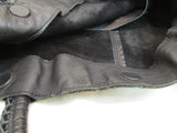 Linea Pelle Black Janis Boho Leather Fringe Tote