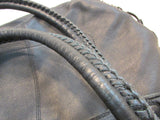 Linea Pelle Black Janis Boho Leather Fringe Tote